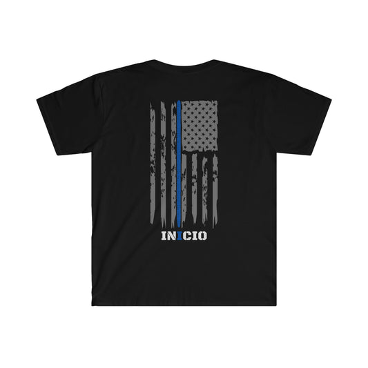 BACK THE BLUE Fitted Tee - American Hero's Line Up