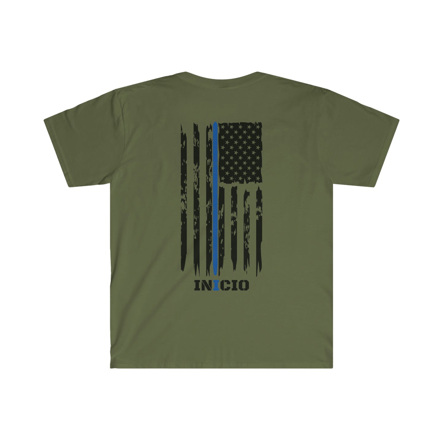 BACK THE BLUE Fitted Tee - American Hero's Line Up